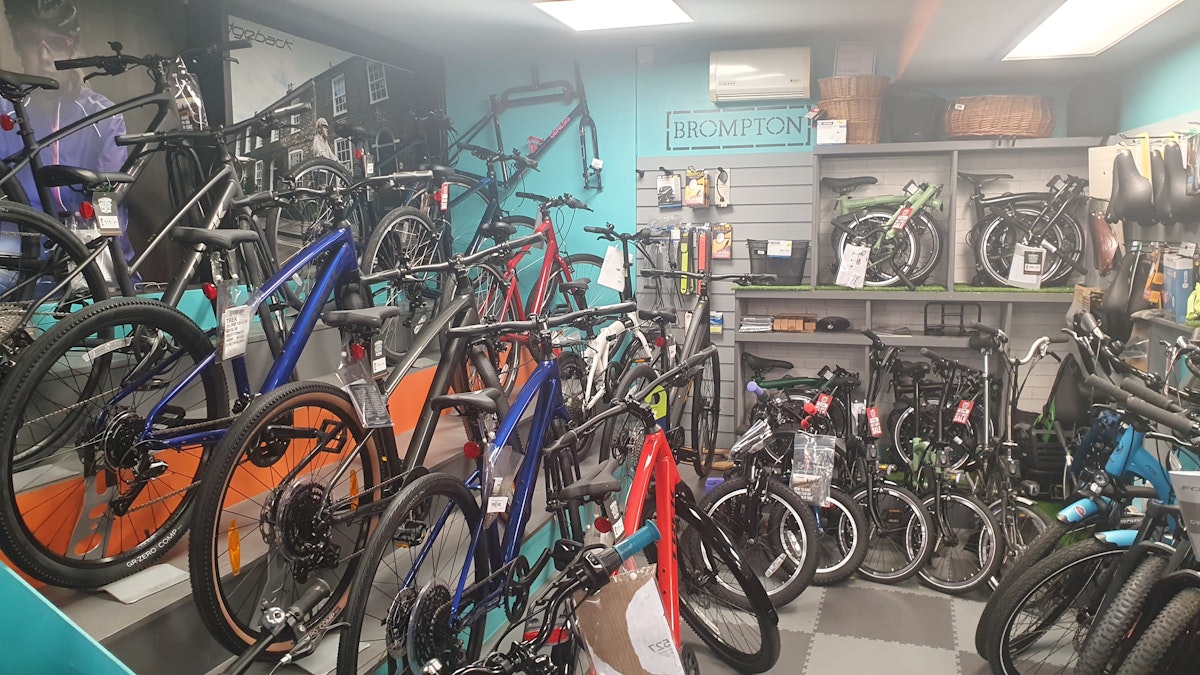 Bikes in shop